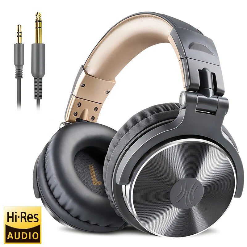 Oneodio Wired Professional Studio Pro DJ Fones De Ouvido Com Microfone Sobre A Orelha HiFi Monitor Música Headset Fone De Ouvido Para Telefone PC