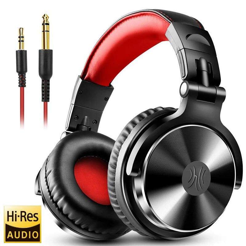 Oneodio Wired Professional Studio Pro DJ Fones De Ouvido Com Microfone Sobre A Orelha HiFi Monitor Música Headset Fone De Ouvido Para Telefone PC