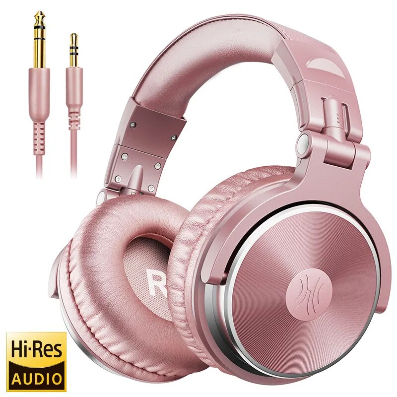 Oneodio Wired Professional Studio Pro DJ Fones De Ouvido Com Microfone Sobre A Orelha HiFi Monitor Música Headset Fone De Ouvido Para Telefone PC