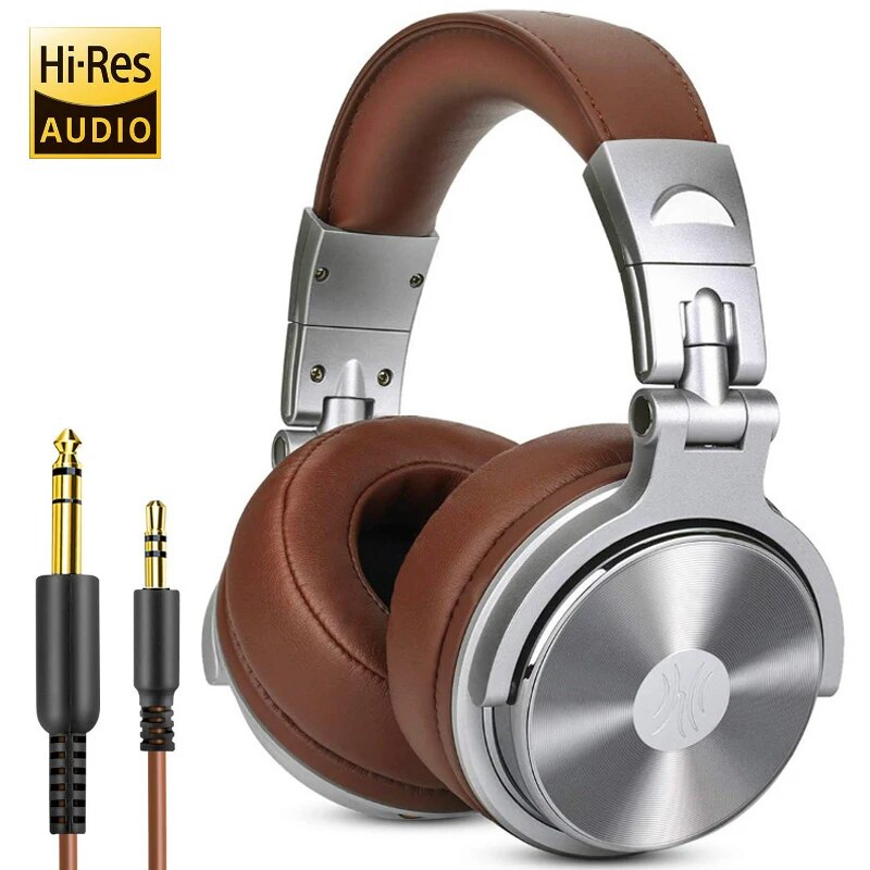 Oneodio Wired Professional Studio Pro DJ Fones De Ouvido Com Microfone Sobre A Orelha HiFi Monitor Música Headset Fone De Ouvido Para Telefone PC