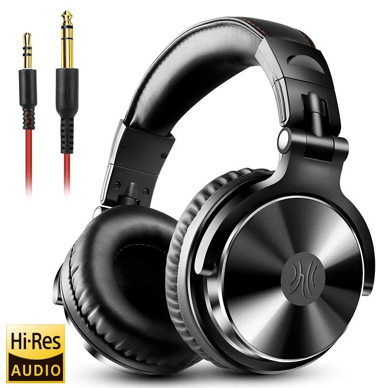 Oneodio Wired Professional Studio Pro DJ Fones De Ouvido Com Microfone Sobre A Orelha HiFi Monitor Música Headset Fone De Ouvido Para Telefone PC