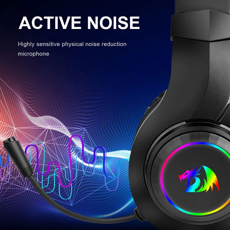 Redragon HYLAS H260 RGB gaming Headphone,3.5 milímetros de som Surround Fones De Ouvido Do Computador fone de ouvido Microfone para PS4 Interruptor Xbox-um