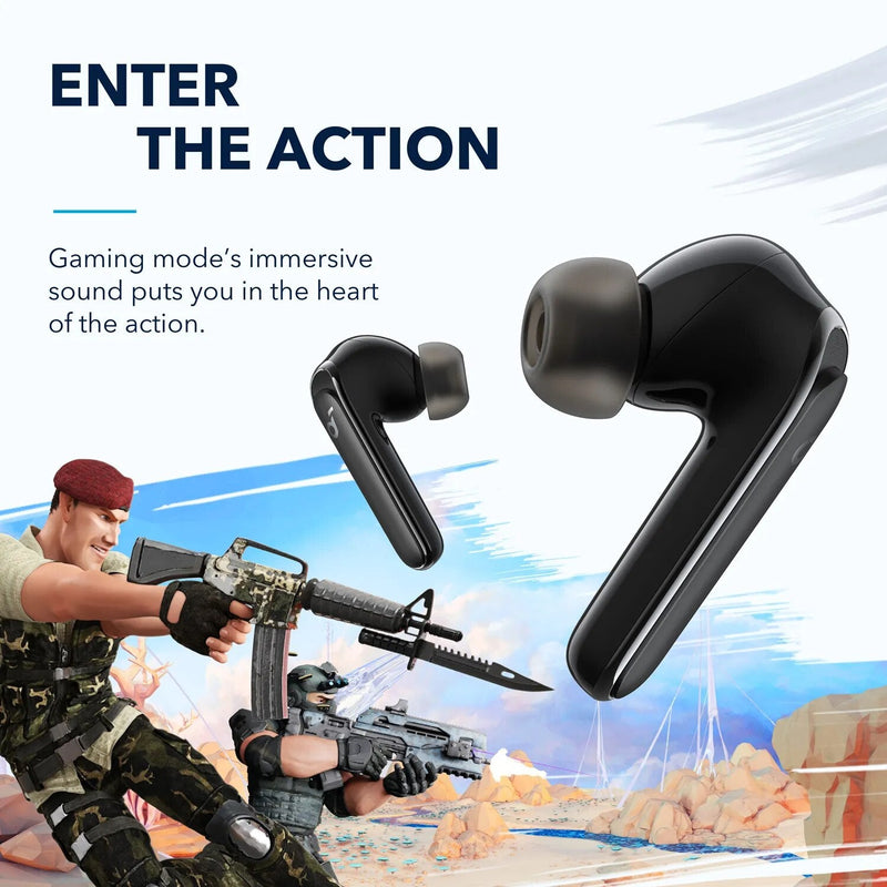 Soundcore by Anker Life P3 Noise Cancelling fone de ouvido sem fio bluetooth, fone sem fio bluetooth, Super Bass, 6 mics para chamadas mais nítidas, cancelamento de ruído multimodo