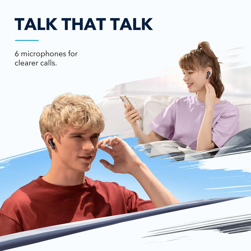 Soundcore by Anker Life P3 Noise Cancelling fone de ouvido sem fio bluetooth, fone sem fio bluetooth, Super Bass, 6 mics para chamadas mais nítidas, cancelamento de ruído multimodo