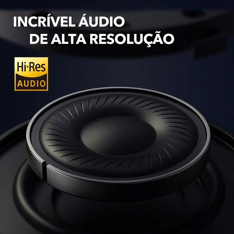 Soundcore by Anker Life Q30 fone de ouvido sem fio bluetooth Modos Múltiplos com cancelamento de ruído ativo híbrido, fone sem fio bluetooth headset som de alta resolução, 40 horas de som sem recarregar.