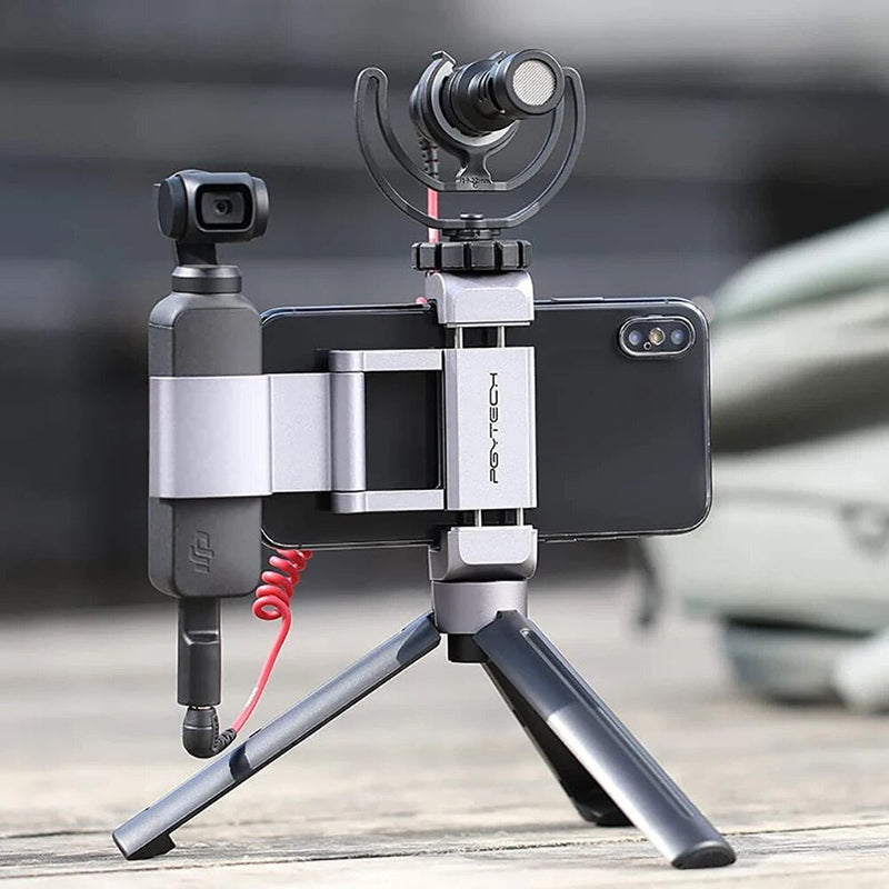 Suporte do telefone pgytech mais 1/4 parafuso suporte de telefone portátil para dji osmo pocket/osmo pocket 2 acessórios de câmera de ação
