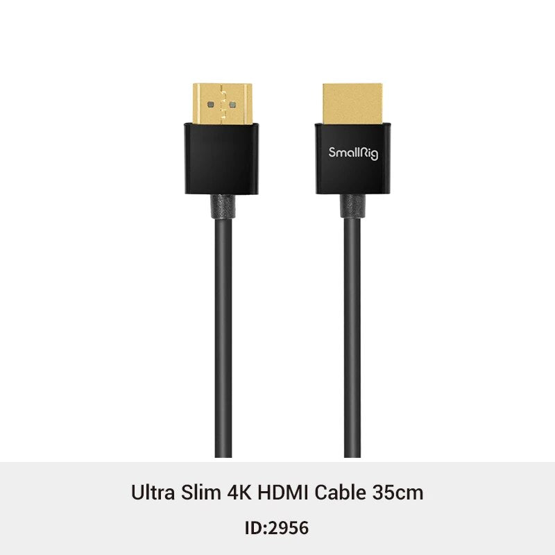 Transmissor e receptor de vídeo sem fio SmallRig, Ultra Slim, 4K, 60Hz, Cabo 2.0, 33 cm, 55cm, DSLR, 2956, 2957