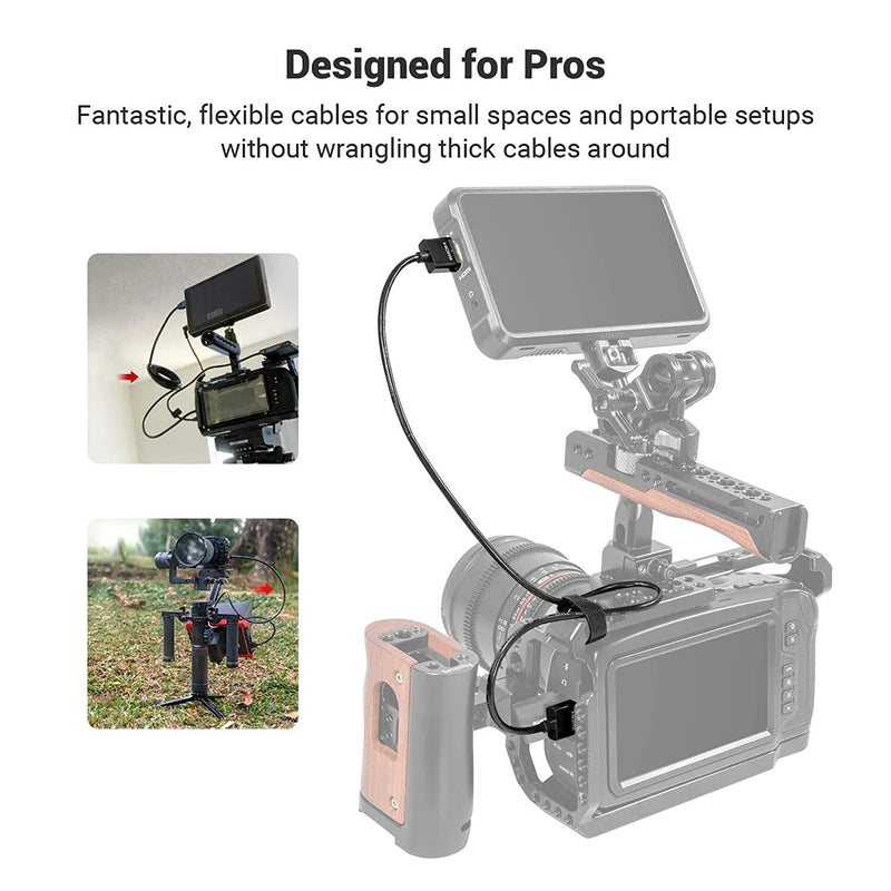 Transmissor e receptor de vídeo sem fio SmallRig, Ultra Slim, 4K, 60Hz, Cabo 2.0, 33 cm, 55cm, DSLR, 2956, 2957