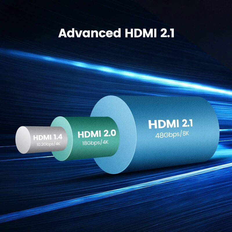 Ugreen 8k hdmi cabo para xiaomi caixa de tv ps5 hub usb ultra alta velocidade certificada 8k @ 60hz hdmi 2.1 cabo 48gbps earc dolby visão hd