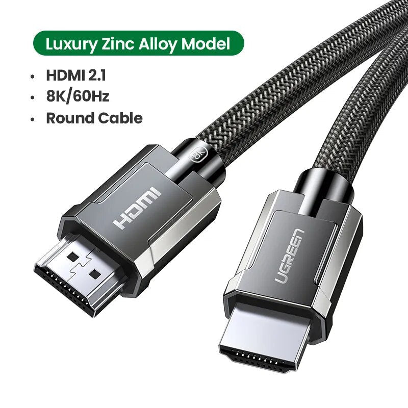 Ugreen 8k hdmi cabo para xiaomi caixa de tv ps5 hub usb ultra alta velocidade certificada 8k @ 60hz hdmi 2.1 cabo 48gbps earc dolby visão hd