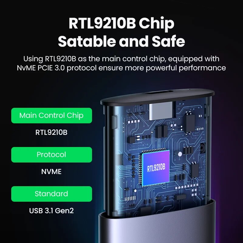 Ugreen m.2 nvme ssd gabinete duplo protocolo nvme sata para usb 3.1 gen2 10 gbps nvme pci-e m.2 ssd caso suporte uasp para disco rígido