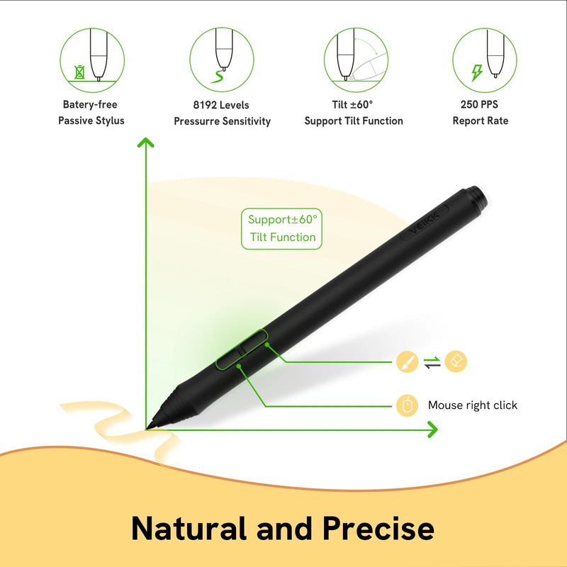 Veikk a15 10x6 Polegada de desenho comprimidos 8192 nível de bateria-free suporte caneta janelas mac android tablet gráfico digital para desenho