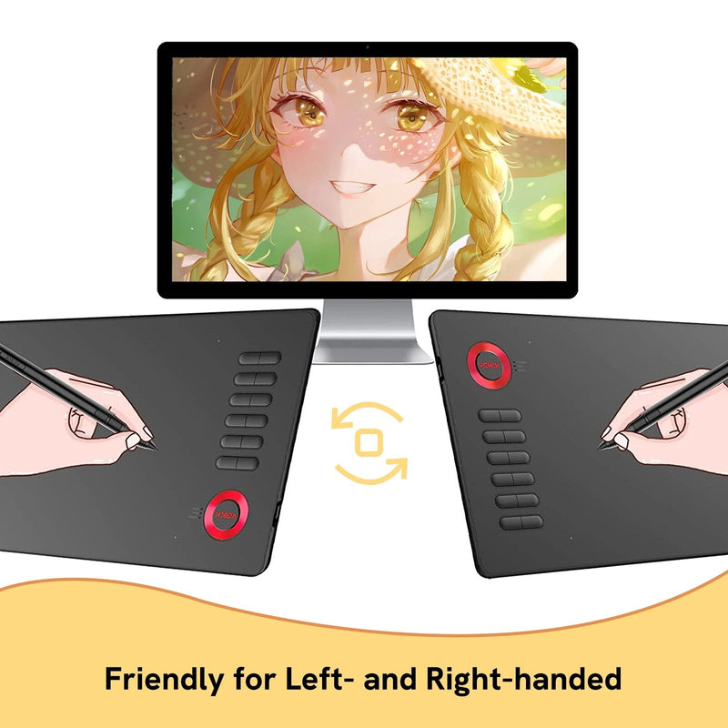 Veikk a15 10x6 Polegada de desenho comprimidos 8192 nível de bateria-free suporte caneta janelas mac android tablet gráfico digital para desenho
