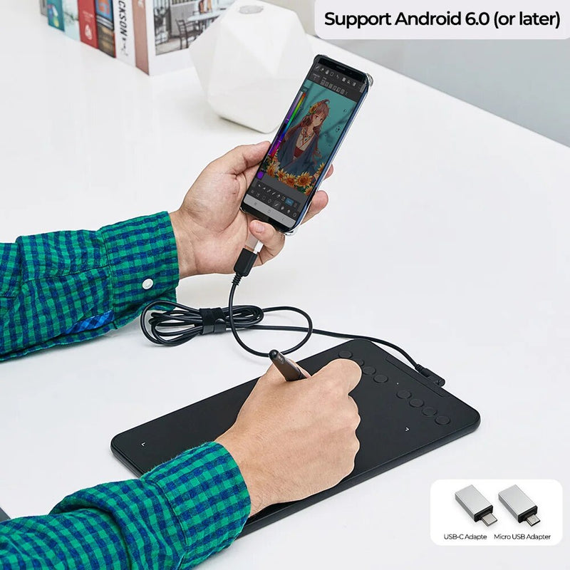 XPPen Deco mini7 Tablet Gráfico 7*4.3 polegada Digital Desenho Tablet 8 Tecla de Atalho para Android Windows Mac Signature Art Learning
