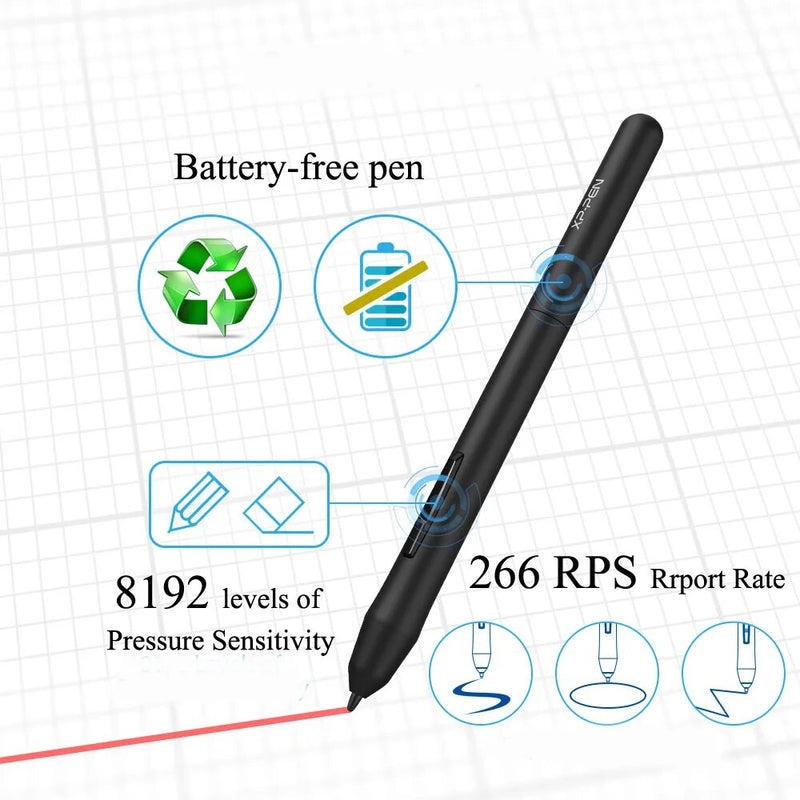 XPPen Estrela G640 Tablet Gráfico, 6 "Tablet Desenho Digital para OSU Animação Arte Educação Online, 8192 Níveis de Pressão 266RPS