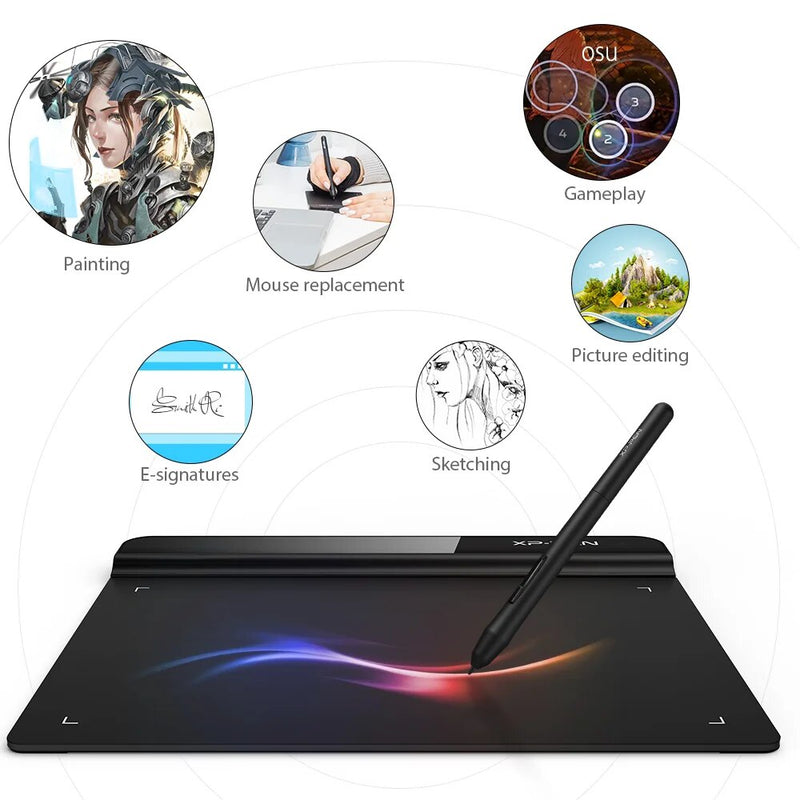 XPPen Estrela G640 Tablet Gráfico, 6 "Tablet Desenho Digital para OSU Animação Arte Educação Online, 8192 Níveis de Pressão 266RPS
