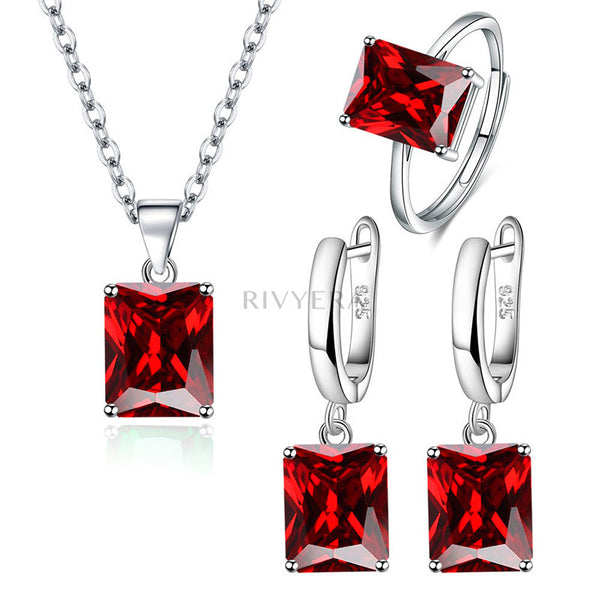 Conjunto Rivy Quadrado Vermelho